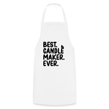 Best candle manufacturer expert for - Cooking Apron - white - Front - AI Model Male 185 dark (185cm)