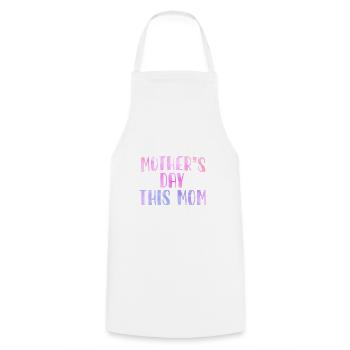 Mom deserves a whole week Mother's Day Mom Mom - Cooking Apron - white - Front - AI Model Male 185 dark (185cm)