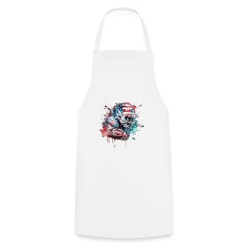 American Football Sport Present - Cooking Apron - white - Front - AI Model Male 185 dark (185cm)