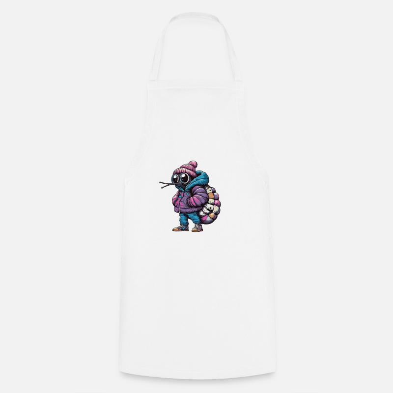 Escargot Mode Hiver - Tablier de cuisine - blanc
