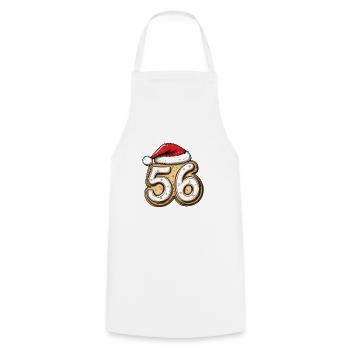 56 Number Christmas Cookie - Cooking Apron - white - Front - AI Model Male 185 dark (185cm)