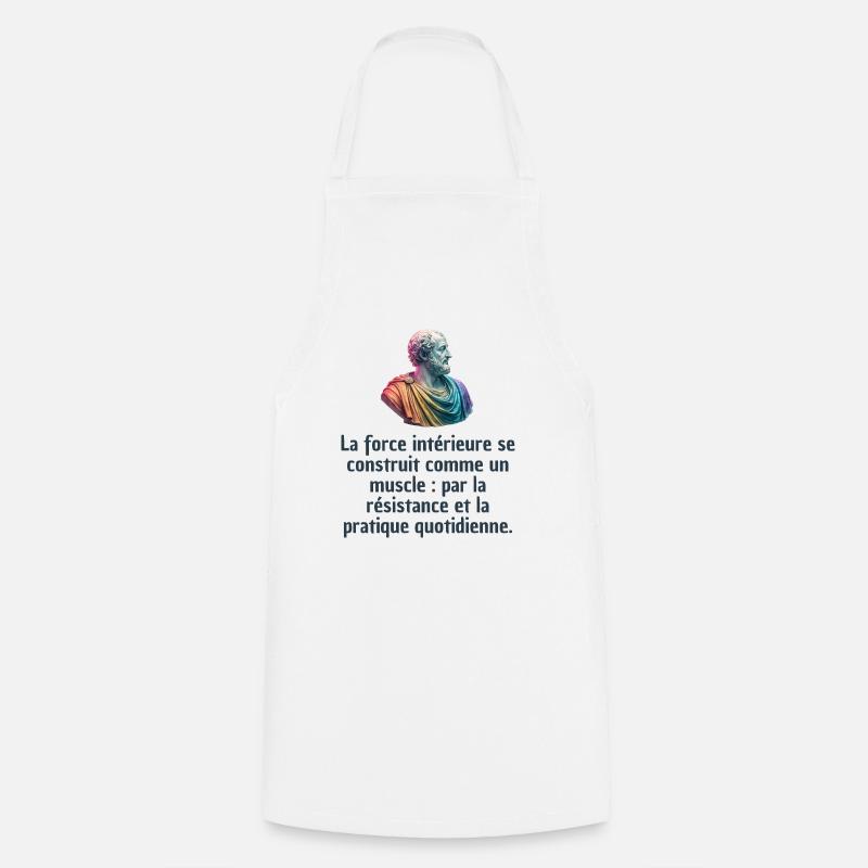 T-shirts Stoïcisme : L'inspiration à portée de soi - Tablier de cuisine - blanc