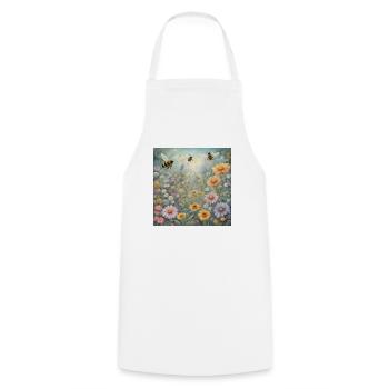 Magical garden with bees - Cooking Apron - white - Front - AI Model Male 185 dark (185cm)