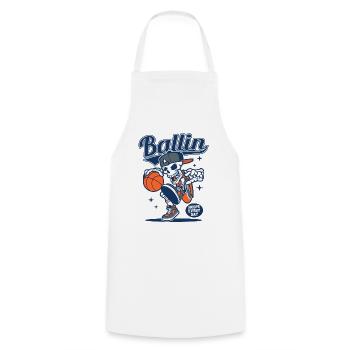 Basket-ball Joueurs de basket-ball Joueurs de basket-ball - Tablier de cuisine - blanc - Devant - AI Model Male 185 dark (185cm)