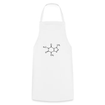 Caffeine - chemical formula - Cooking Apron - white - Front - AI Model Male 185 dark (185cm)