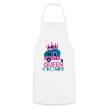 QUEEN OF THE CAMPER - Kochschürze - Weiß - Vorne - AI Model Male 185 dark (185cm)