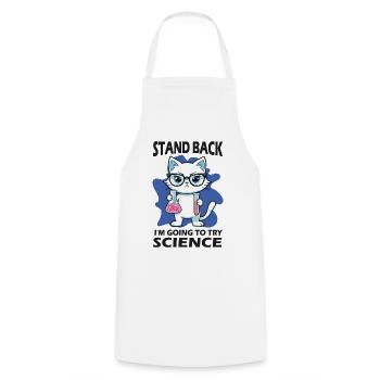 Résignation - J’essaie la science - Tablier de cuisine - blanc - Devant - AI Model Male 185 dark (185cm)