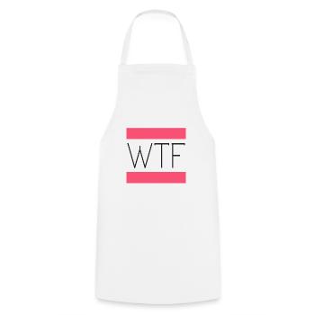 wtf girl - Cooking Apron - white - Front - AI Model Male 185 dark (185cm)