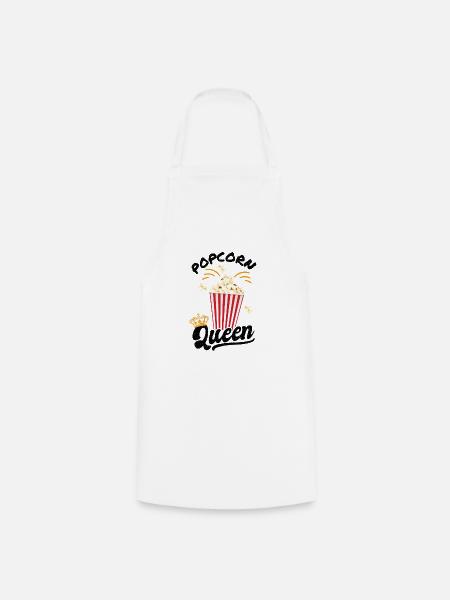Popcorn Kostüm - Popcorn Queen - Kino Karneval - Kochschürze - Weiß