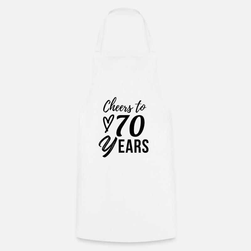 70th birthday - Cooking Apron - white
