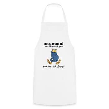 Nous avons dû nous débarasser des gosses - Chat - Tablier de cuisine - blanc - Devant - AI Model Male 185 dark (185cm)