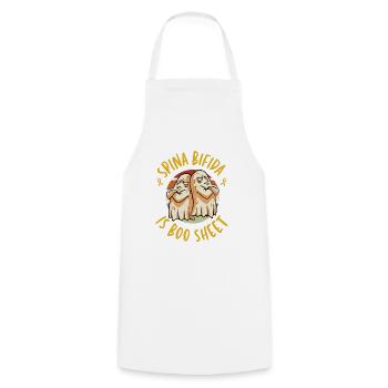 Spina Bifida est Boo Sheet Scary Halloween Ghost - Tablier de cuisine - blanc - Devant - AI Model Male 185 dark (185cm)