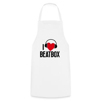 I Love Beatbox Beatboxing Lover Beatboxer - Cooking Apron - white - Front - AI Model Male 185 dark (185cm)