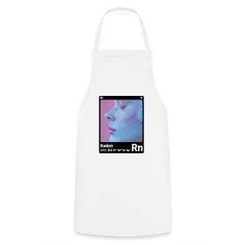 AI am Radon (bk) mode périodique style nerd - Tablier de cuisine - blanc - Devant - AI Model Male 185 dark (185cm)