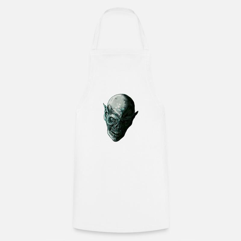ICY SKULL - Cooking Apron - white