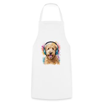 Goldendoodle Casque Chien Animal Design Imprimer - Tablier de cuisine - blanc - Devant - AI Model Male 185 dark (185cm)