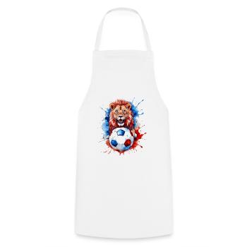 Löwe Fußball Bunt Slowenien Slovenia Design Print - Kochschürze - Weiß - Vorne - AI Model Male 185 dark (185cm)