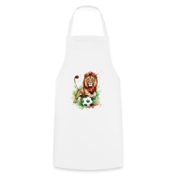 Löwe Fußball Bunt Portugal Tier Design Print - Kochschürze - Weiß - Vorne - AI Model Male 185 dark (185cm)