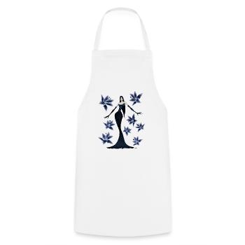 Lady lily bleu - Tablier de cuisine - blanc - Devant - AI Model Male 185 dark (185cm)