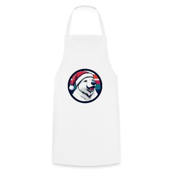 Polar Bear Christmas Animal - Cooking Apron - white - Front - AI Model Male 185 dark (185cm)
