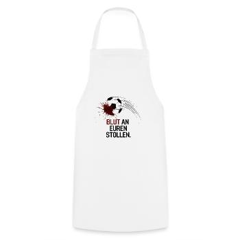 WM Katar Protest 2022 Blut an Stollen Protestshirt - Kochschürze - Weiß - Vorne - AI Model Male 185 dark (185cm)