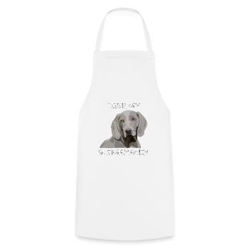 Ich liebe meinen Hund Weimaraner - Kochschürze - Weiß - Vorne - AI Model Male 185 dark (185cm)