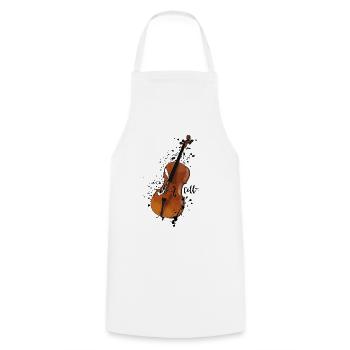 violoncelle - Tablier de cuisine - blanc - Devant - AI Model Male 185 dark (185cm)