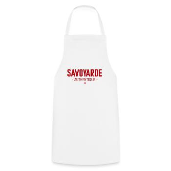Savoyarde authentique - Drapeau - Tablier de cuisine - blanc - Devant - AI Model Male 185 dark (185cm)