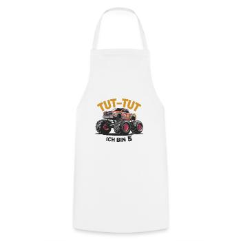 Monster Truck - Ich bin 5 - Einzigartiges Geschenk - Kochschürze - Weiß - Vorne - AI Model Male 185 dark (185cm)