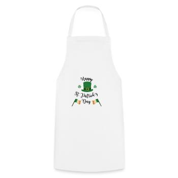 Happy St. Patrick's Day - Kochschürze - Weiß - Vorne - AI Model Male 185 dark (185cm)