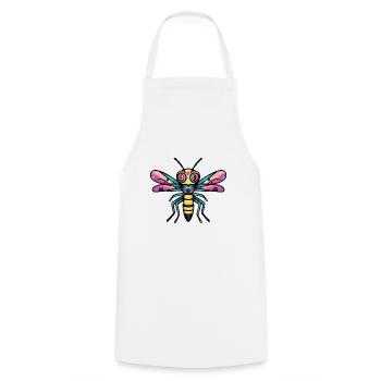 Libellule Halloween Bande dessinée drôle - Tablier de cuisine - blanc - Devant - AI Model Male 185 dark (185cm)