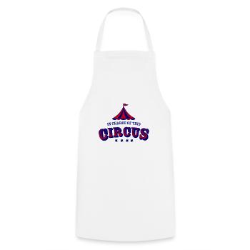 Boss of this circus - Cooking Apron - white - Front - AI Model Male 185 dark (185cm)