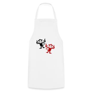 Monkey Bière Drôle De Fête Célibataire - Tablier de cuisine - blanc - Devant - AI Model Male 185 dark (185cm)