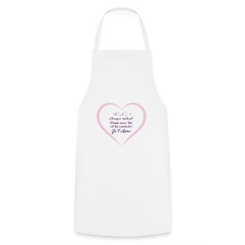 Mamie je t'aime - Tablier de cuisine - blanc - Devant - AI Model Male 185 dark (185cm)