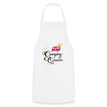 Camping Queen Caravane - Tablier de cuisine - blanc - Devant - AI Model Male 185 dark (185cm)