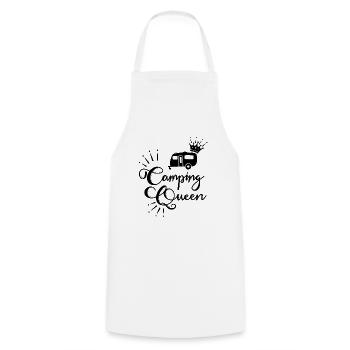 Camping Queen Caravane - Tablier de cuisine - blanc - Devant - AI Model Male 185 dark (185cm)