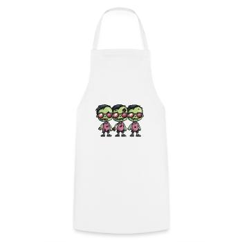Zombies Halloween Cool - Tablier de cuisine - blanc - Devant - AI Model Male 185 dark (185cm)