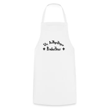 Producteur / Productrice / Production / Prod - Tablier de cuisine - blanc - Devant - AI Model Male 185 dark (185cm)