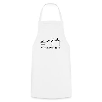 Gymnastics, Gymnast - Cooking Apron - white - Front - AI Model Male 185 dark (185cm)
