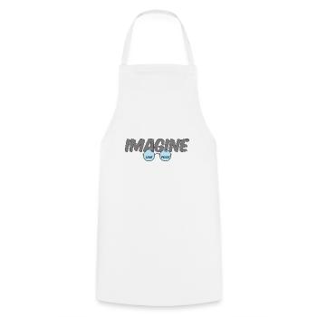 Imagine - Liebe, Frieden, Toleranz und Respekt - Kochschürze - Weiß - Vorne - AI Model Male 185 dark (185cm)