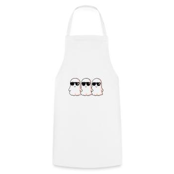 Fantômes Halloween Cool - Tablier de cuisine - blanc - Devant - AI Model Male 185 dark (185cm)