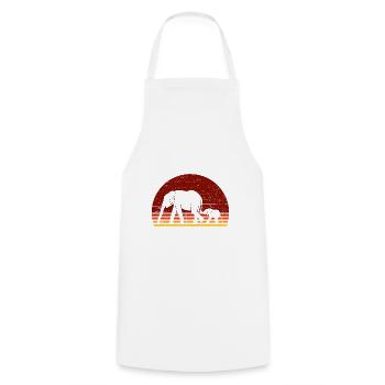 Éléphant - Tablier de cuisine - blanc - Devant - AI Model Male 185 dark (185cm)