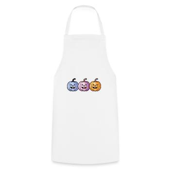 Pumpkin Halloween Icon - Cooking Apron - white - Front - AI Model Male 185 dark (185cm)