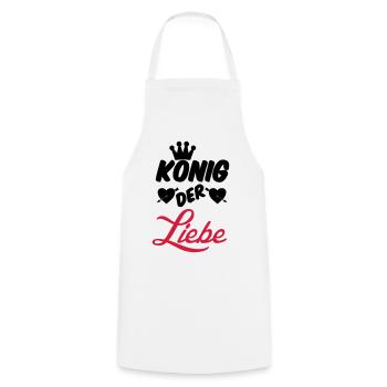 König der Liebe Paar Valentinstag Geschenk - Kochschürze - Weiß - Vorne - AI Model Male 185 dark (185cm)