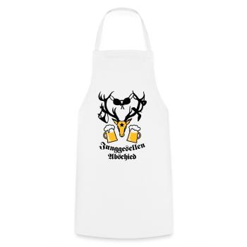 Hirsch JGA bière un 3c b - Tablier de cuisine - blanc - Devant - AI Model Male 185 dark (185cm)
