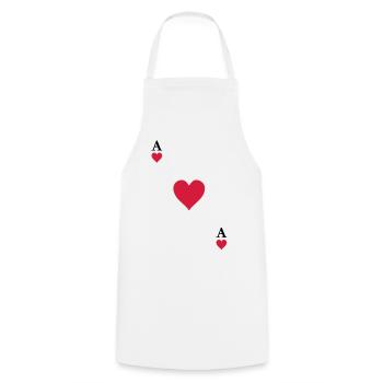 As de coeur - Tablier de cuisine - blanc - Devant - AI Model Male 185 dark (185cm)