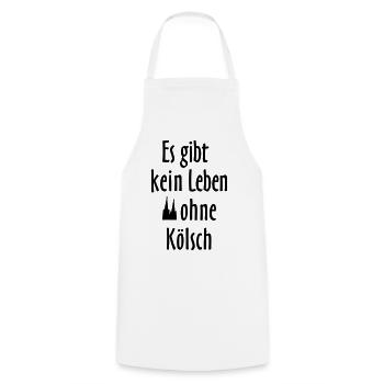 In Köln gibt es kein Leben ohne Kölsch - Kochschürze - Weiß - Vorne - AI Model Male 185 dark (185cm)