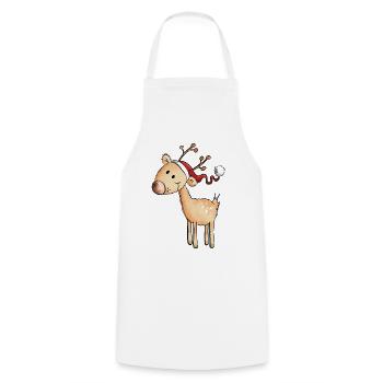 Cute Santa Claus Reindeer - Gift - Christmas - Cooking Apron - white - Front - AI Model Male 185 dark (185cm)