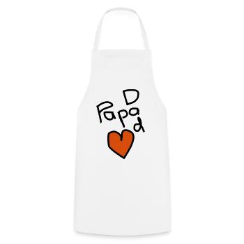 Dad, dad - Cooking Apron - white - Front - AI Model Male 185 dark (185cm)