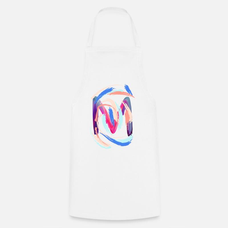 Letter "M" - Cooking Apron - white
